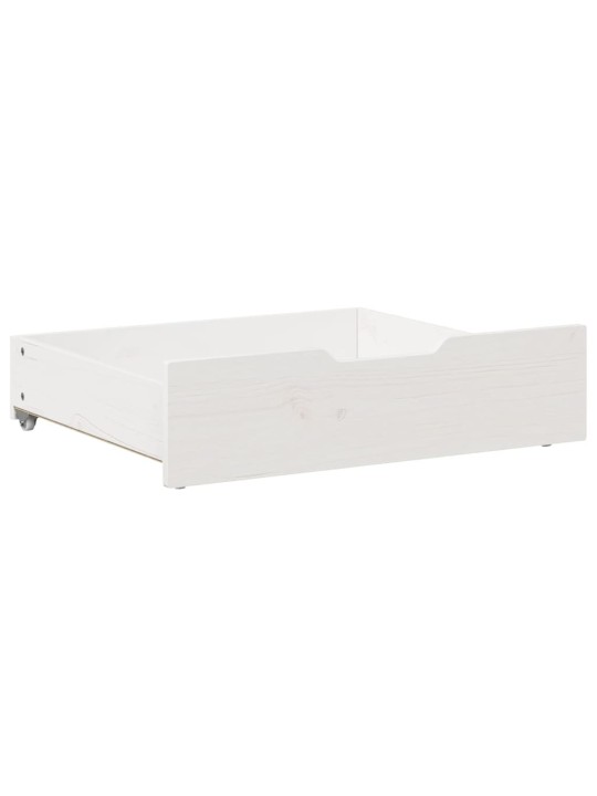 Zásuvky pod postel 2 ks bílé 65 x 55 x 17 cm masivní borovice