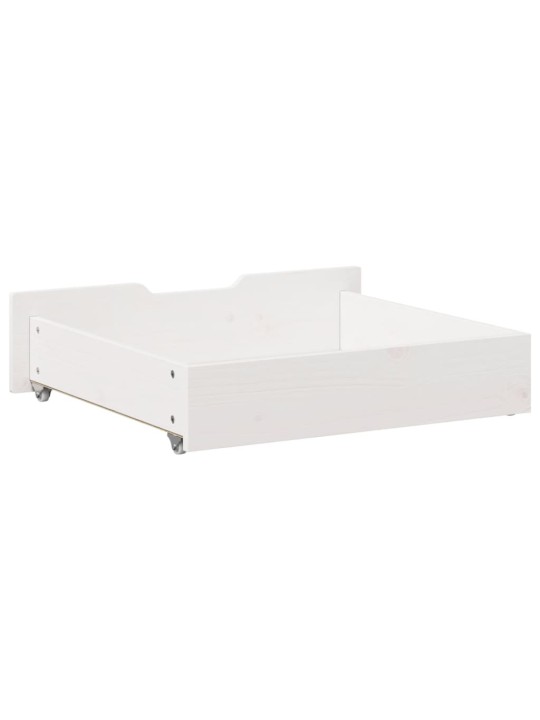 Zásuvky pod postel 2 ks bílé 65 x 55 x 17 cm masivní borovice
