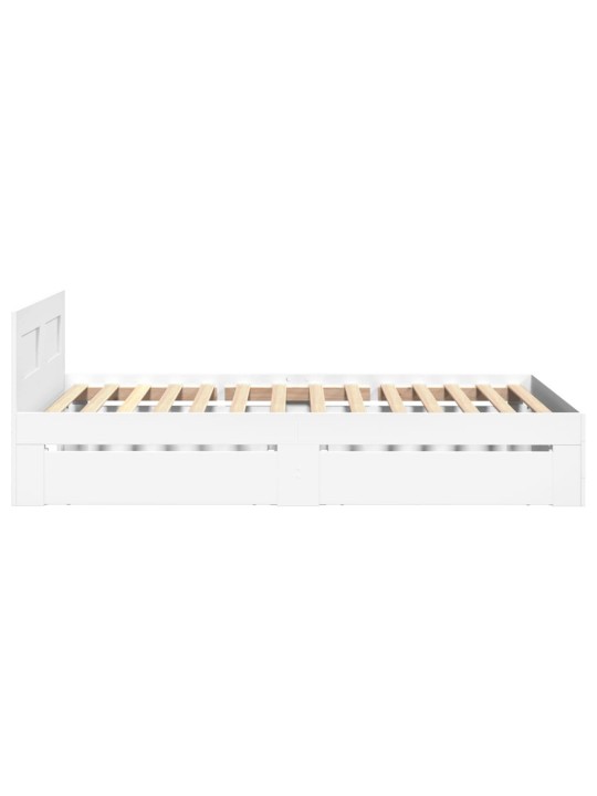 Rám postele s čelem bílý 75 x 190 cm kompozitní dřevo