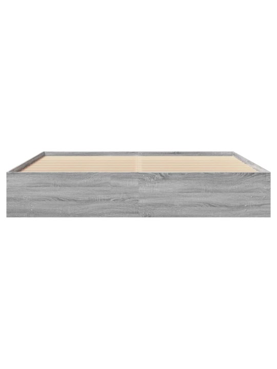 Rám postele šedý sonoma 200 x 200 cm kompozitní dřevo