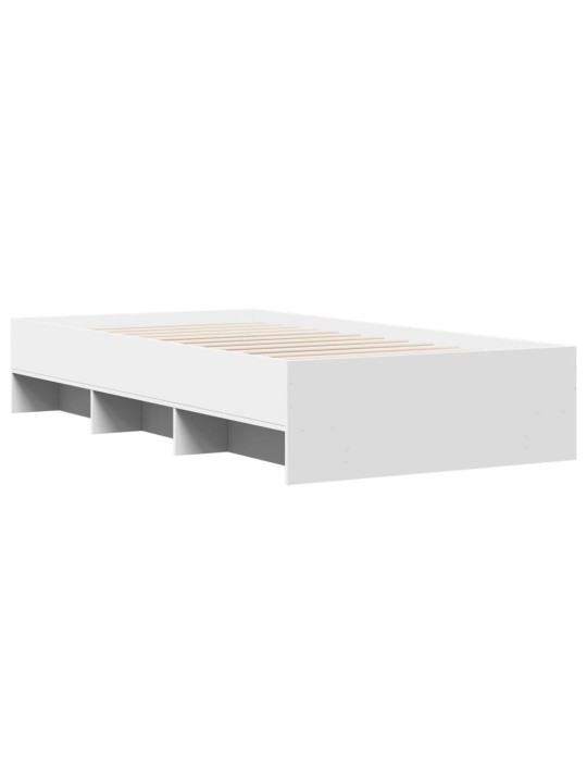 Rám postele bílý 100 x 200 cm kompozitní dřevo