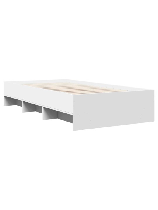 Rám postele bílý 90 x 200 cm kompozitní dřevo