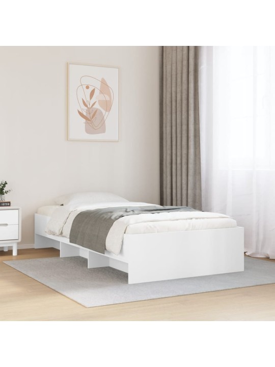 Rám postele bílý 90 x 200 cm kompozitní dřevo