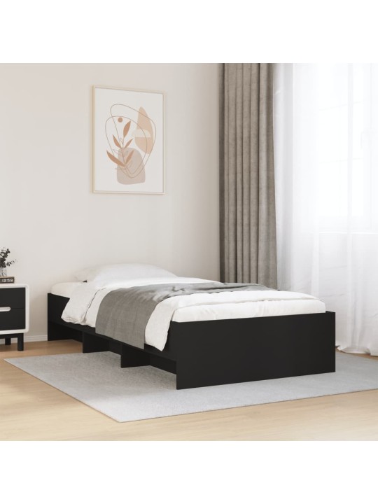 Rám postele černý 90 x 200 cm kompozitní dřevo