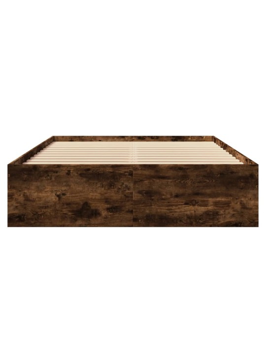 Rám postele kouřový dub 135 x 190 cm kompozitní dřevo
