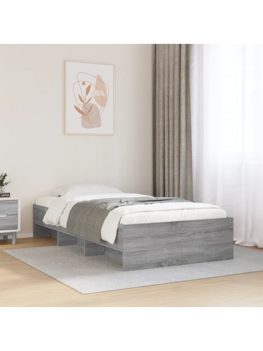 Rám postele šedý sonoma 90 x 190 cm kompozitní dřevo