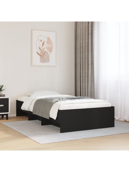 Rám postele černý 75 x 190 cm kompozitní dřevo