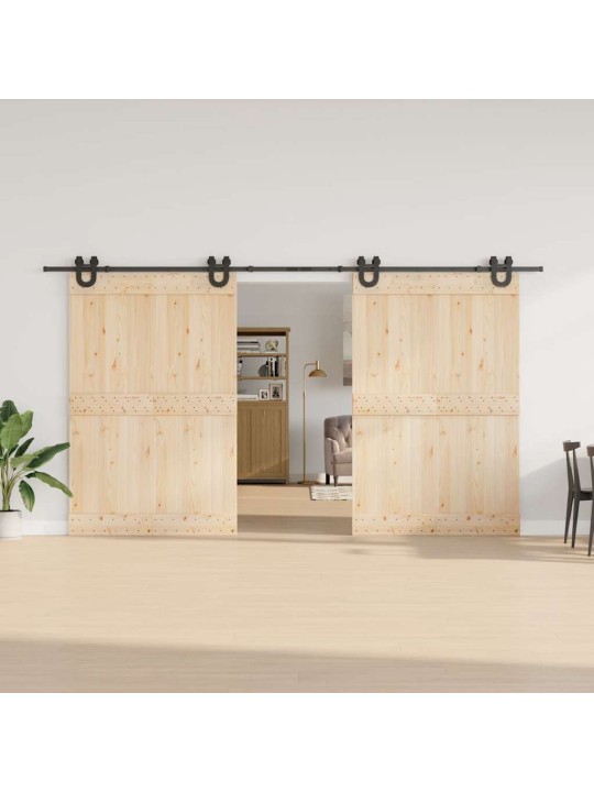 Sada příslušenství pro posuvné dveře 400 cm ocelová černá