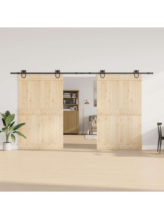 Sada příslušenství pro posuvné dveře 400 cm ocelová černá