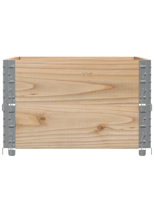 Paletové nástavce 2 ks 80 x 60 cm masivní borové dřevo