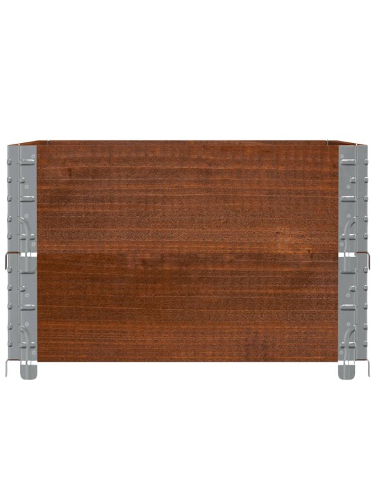 Paletové nástavce 2 ks hnědé 80 x 60 cm masivní borové dřevo