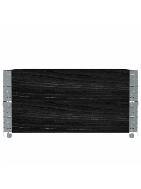 Paletové nástavce 2 ks černé 120 x 80 cm masivní borové dřevo