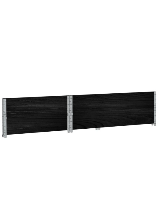 Paletové nástavce 2 ks černé 120 x 80 cm masivní borové dřevo