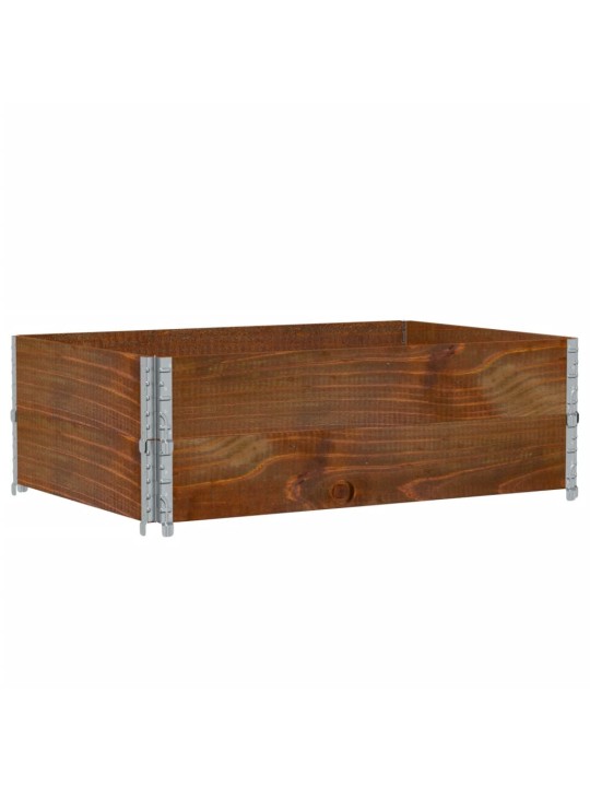 Paletové nástavce 2 ks hnědé 120 x 80 cm masivní borové dřevo