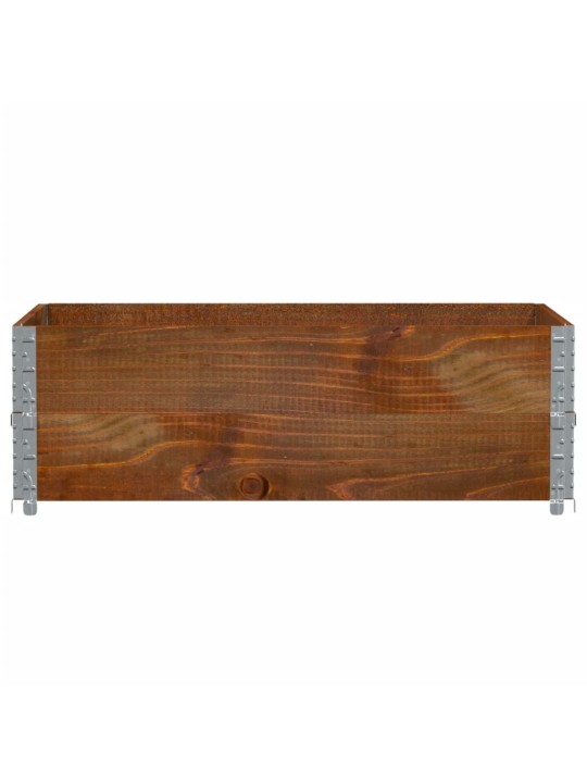 Paletové nástavce 2 ks hnědé 120 x 80 cm masivní borové dřevo