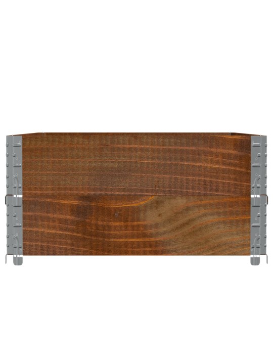 Paletové nástavce 2 ks hnědé 120 x 80 cm masivní borové dřevo
