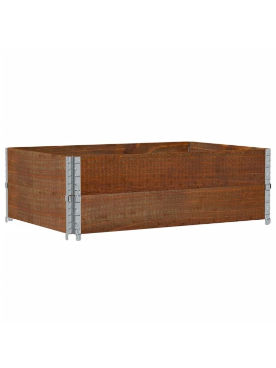 Paletové nástavce 2 ks hnědé 120 x 80 cm masivní borové dřevo