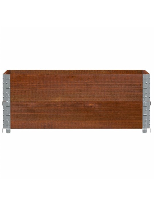 Paletové nástavce 2 ks hnědé 100 x 50 cm masivní borové dřevo