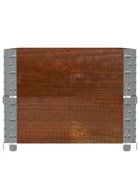 Paletové nástavce 2 ks hnědé 100 x 50 cm masivní borové dřevo