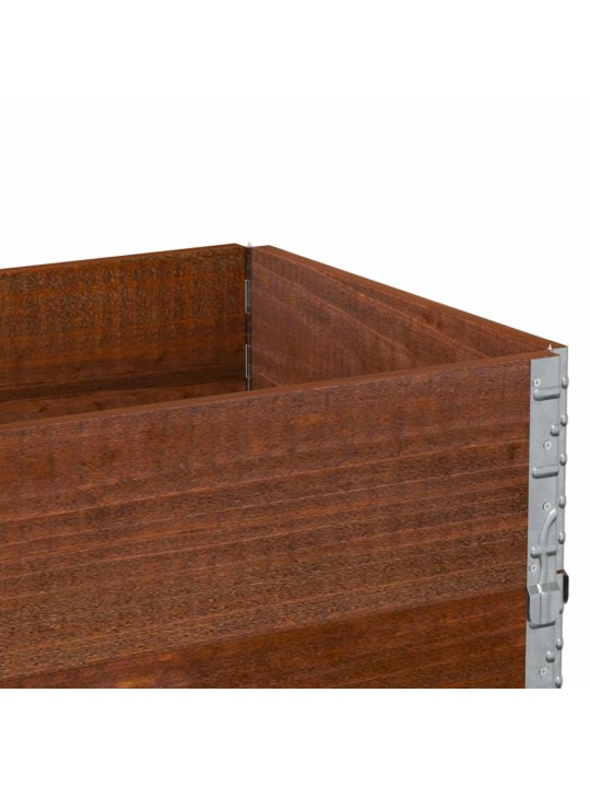 Paletové nástavce 2 ks hnědé 100 x 50 cm masivní borové dřevo
