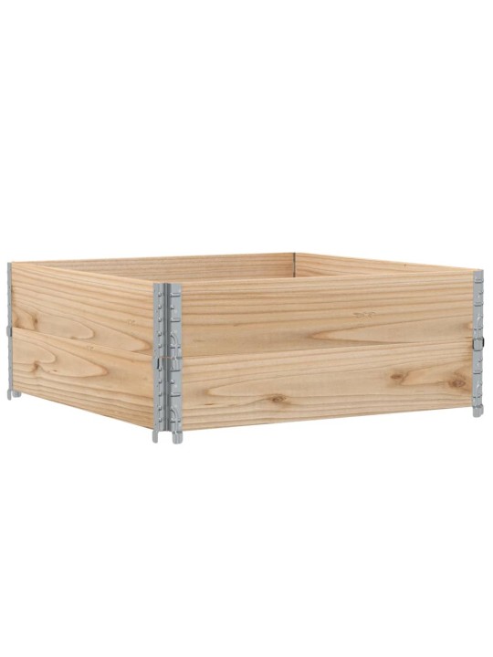 Paletové nástavce 2 ks 100 x 100 cm masivní borové dřevo