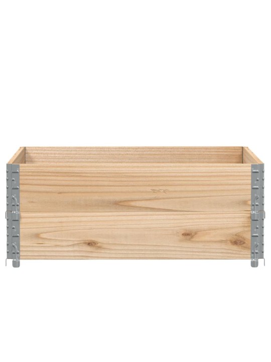 Paletové nástavce 2 ks 100 x 100 cm masivní borové dřevo