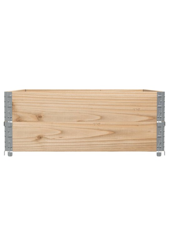 Paletové nástavce 2 ks 100 x 100 cm masivní borové dřevo