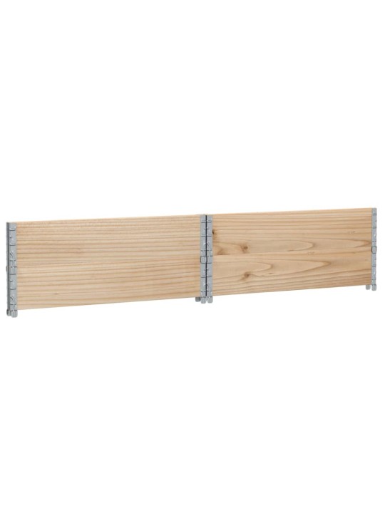 Paletové nástavce 2 ks 100 x 100 cm masivní borové dřevo