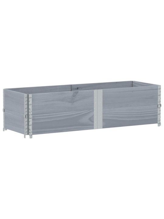 Paletové nástavce 2 ks šedé 150 x 50 cm masivní borové dřevo