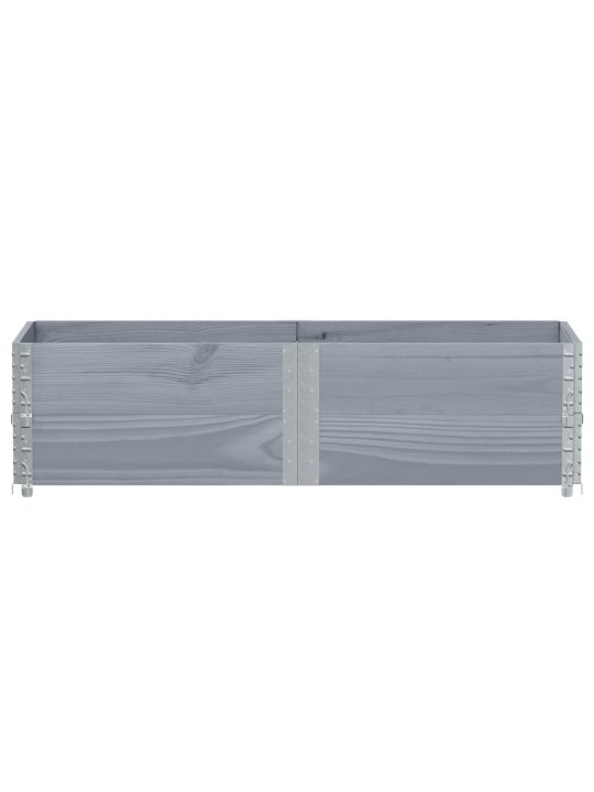 Paletové nástavce 2 ks šedé 150 x 50 cm masivní borové dřevo