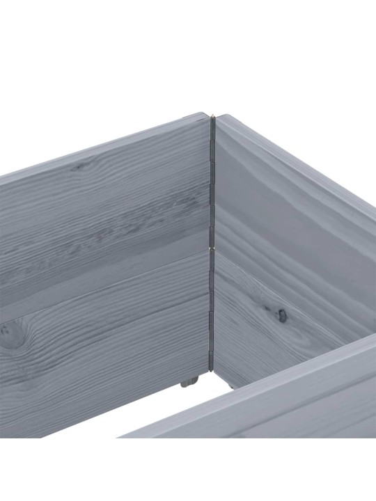Paletové nástavce 2 ks šedé 150 x 50 cm masivní borové dřevo