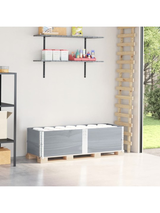 Paletové nástavce 2 ks šedé 150 x 50 cm masivní borové dřevo