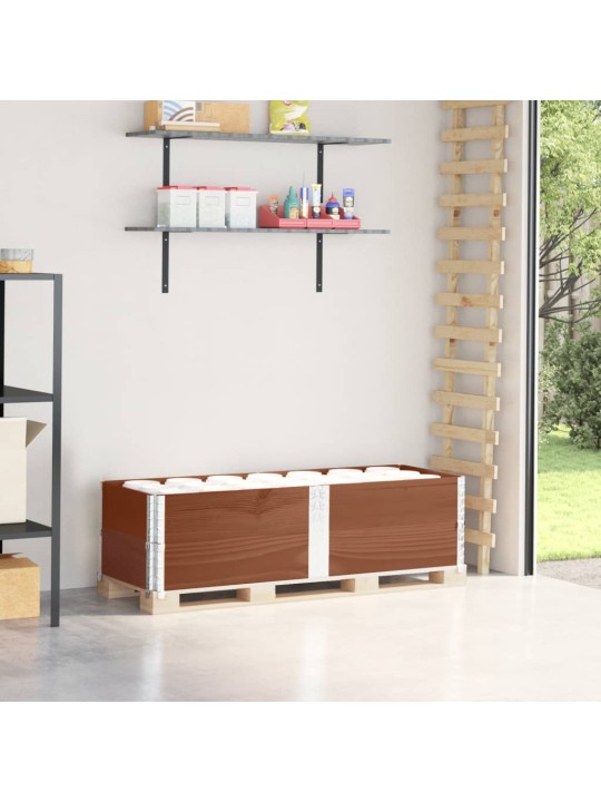 Paletové nástavce 2 ks hnědé 150 x 50 cm masivní borové dřevo
