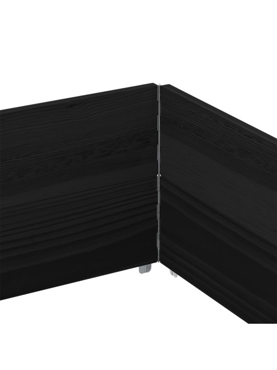 Paletové nástavce 2 ks černé 150 x 100 cm masivní borové dřevo