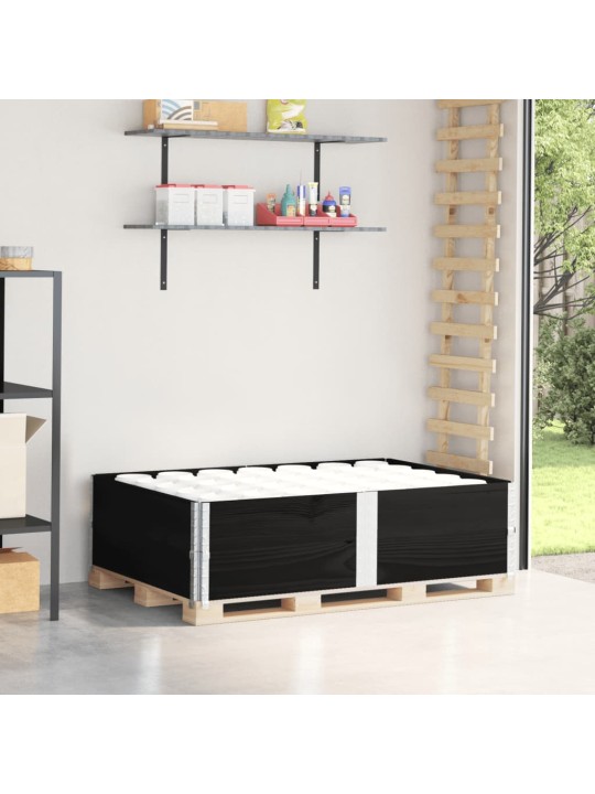 Paletové nástavce 2 ks černé 150 x 100 cm masivní borové dřevo