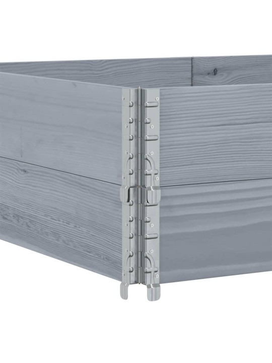 Paletové nástavce 2 ks šedé 150 x 100 cm masivní borové dřevo