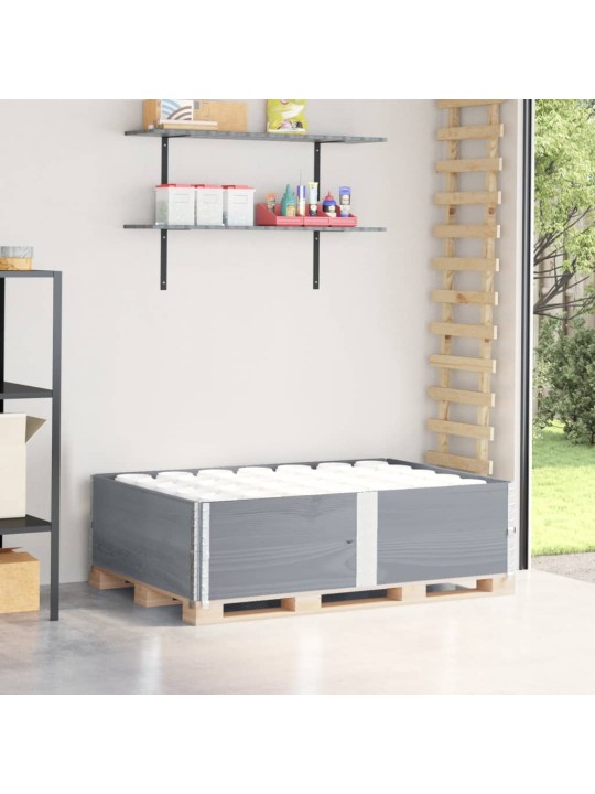 Paletové nástavce 2 ks šedé 150 x 100 cm masivní borové dřevo