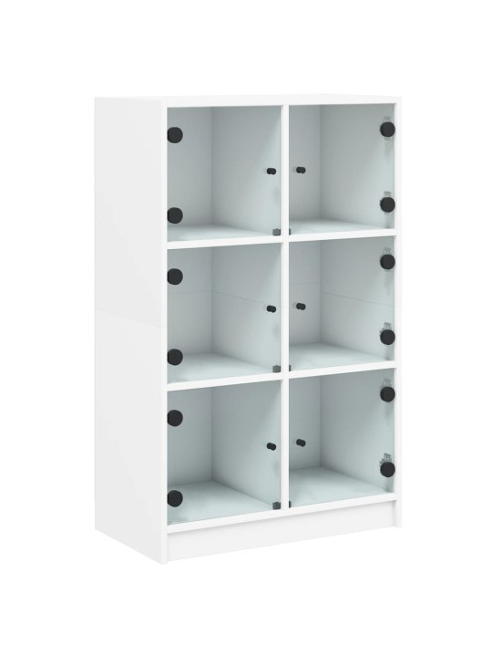 Highboard s dvířky bílý 68 x 37 x 109 cm kompozitní dřevo