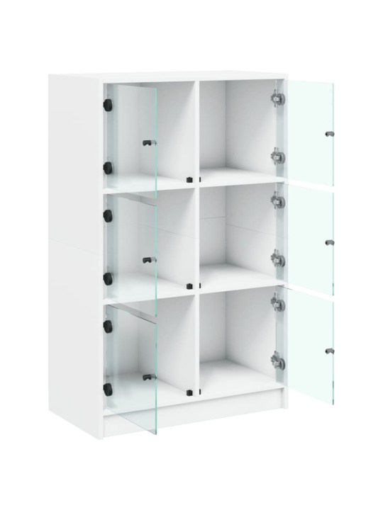 Highboard s dvířky bílý 68 x 37 x 109 cm kompozitní dřevo