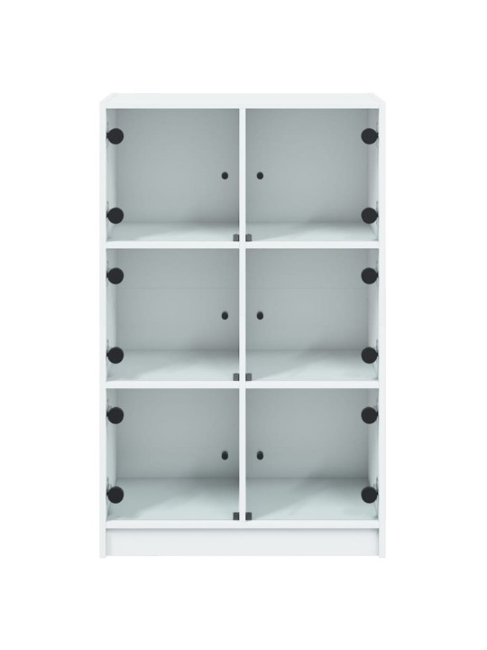 Highboard s dvířky bílý 68 x 37 x 109 cm kompozitní dřevo