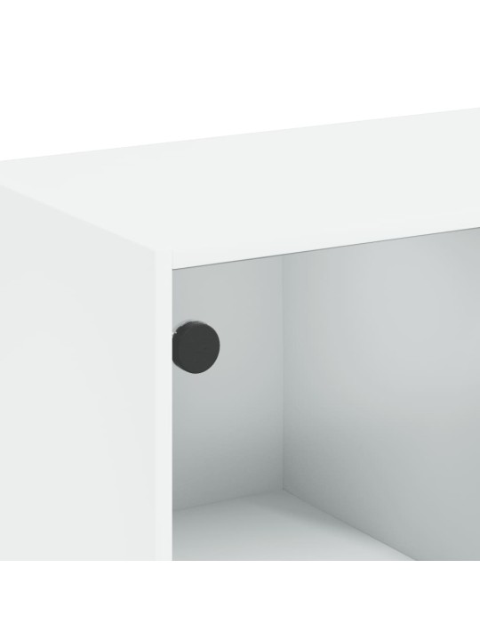 Highboard s dvířky bílý 68 x 37 x 109 cm kompozitní dřevo
