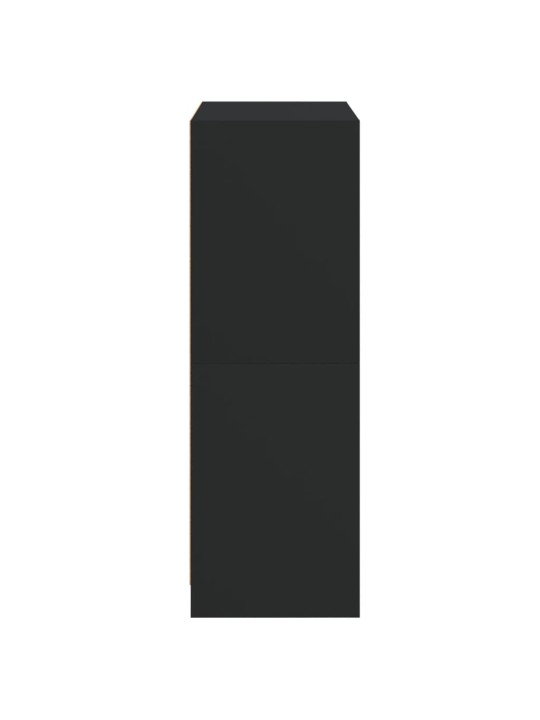 Highboard s dvířky černý 68 x 37 x 109 cm kompozitní dřevo