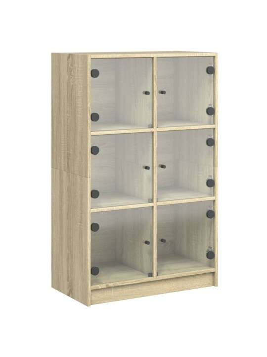 Highboard s dvířky dub sonoma 68 x 37 x 109 cm kompozitní dřevo