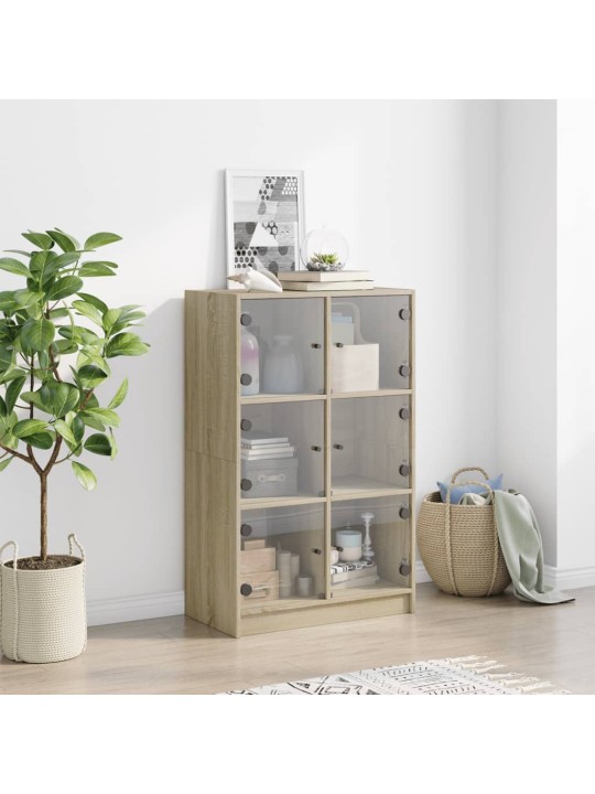 Highboard s dvířky dub sonoma 68 x 37 x 109 cm kompozitní dřevo