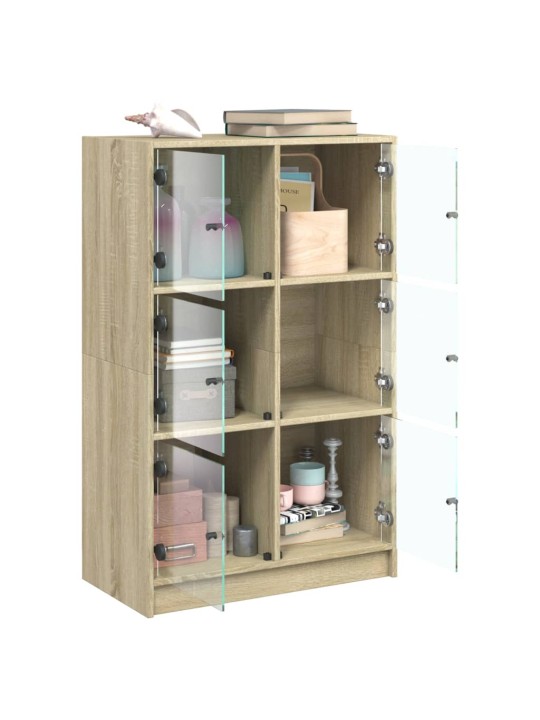 Highboard s dvířky dub sonoma 68 x 37 x 109 cm kompozitní dřevo