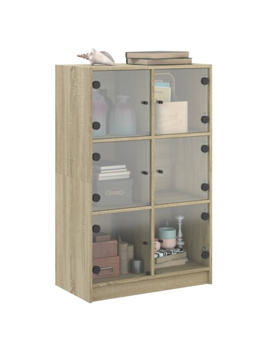 Highboard s dvířky dub sonoma 68 x 37 x 109 cm kompozitní dřevo