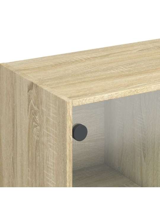 Highboard s dvířky dub sonoma 68 x 37 x 109 cm kompozitní dřevo