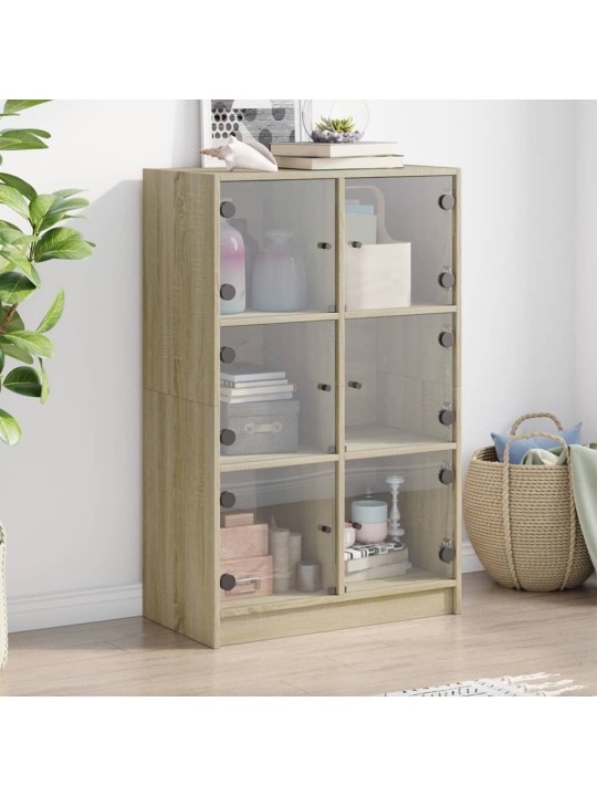 Highboard s dvířky dub sonoma 68 x 37 x 109 cm kompozitní dřevo