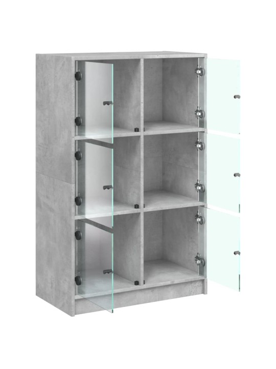 Highboard s dvířky betonově šedý 68x37x109 cm kompozitní dřevo