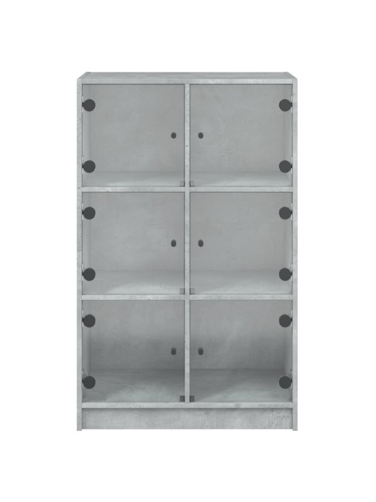 Highboard s dvířky betonově šedý 68x37x109 cm kompozitní dřevo